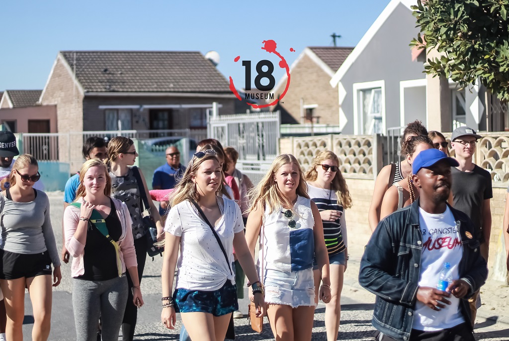 Visitors on the township walking tour in Khayelitsha